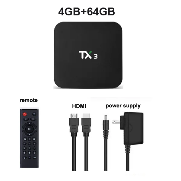 Tanix TX3 Smart tv BOX Android 9,0 Amlogic S905X3 8K медиаплеер 4 Гб ОЗУ 32 Гб 64 Гб ПЗУ 2,4 г/5 ГГц двойной Wifi BT H.265 телеприставка - Цвет: 4GB 64GB