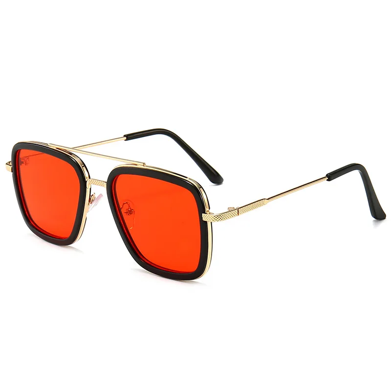 Lentes Tony Stark Sunglasses Kids Metal Square Vintage Girls And Boys 8-16 years old Children Sun Glasses gafas