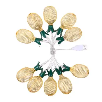 

USB Charge LED Lights String Pineapple-shape Garland Wedding Birthday Home Decor Energy Saving Environmental Protection