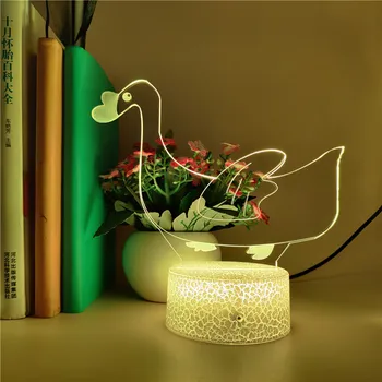 

Clock Base Romantic Swan 3D LED Night Light USB Sleeping Lamp Home Decor Xmas Couple Lover Girlfriend Lamps Birthday Present