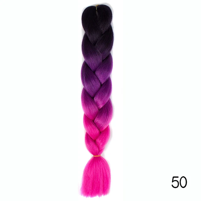 YXHAIR 100g 48 Inch Synthetic Jumbo Box Braids Expression Crochet Hair Extension for Women Pre Stretched Yaki Ombre C11