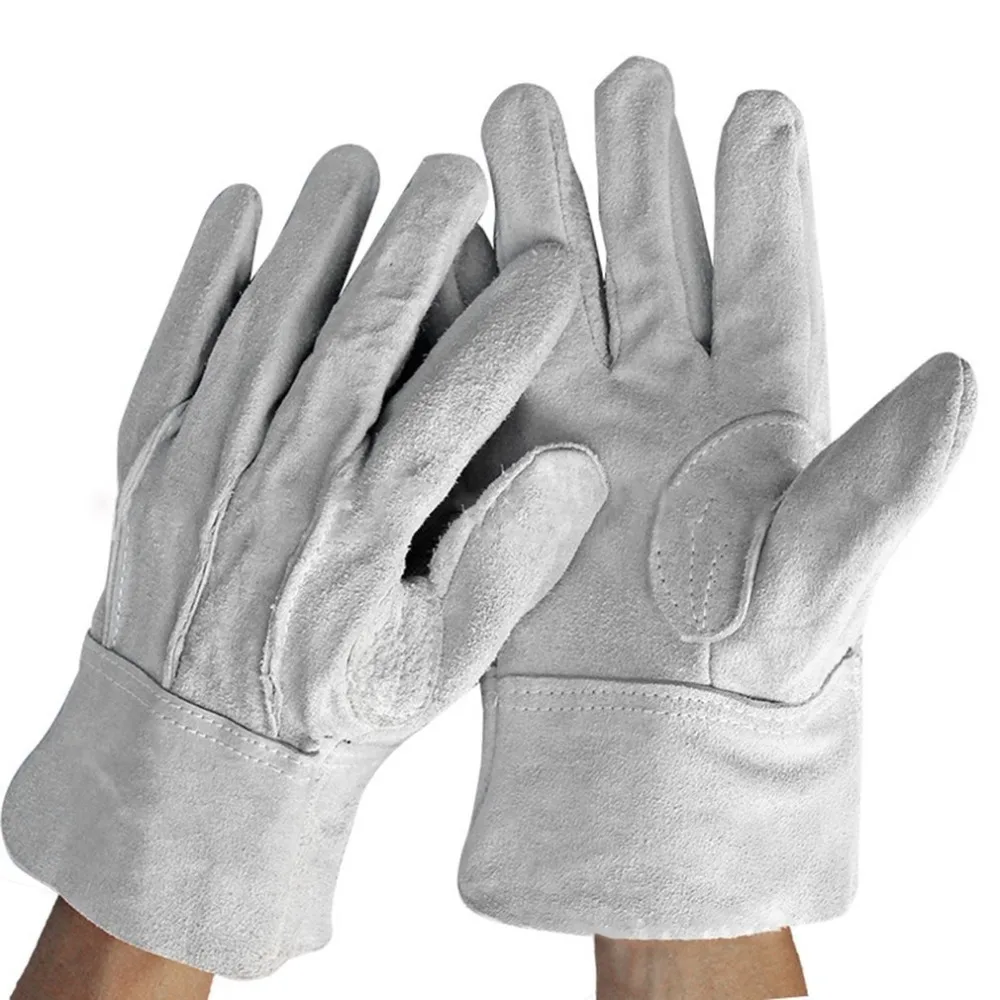

Fireproof Durable White Cow Leather Welder Gloves Comfortable Anti-Heat Work Safety Gloves For Welding Metal Hand Tools 230mm