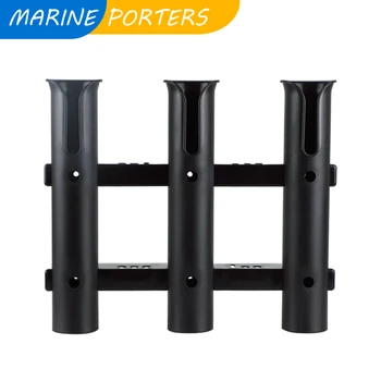 

Fishing Rod Holder 3 Tubes Link Black Plastic Fishing Rod Rack Socket For Fishing Box Kayak Boat Yacht Boat Accessories Marine