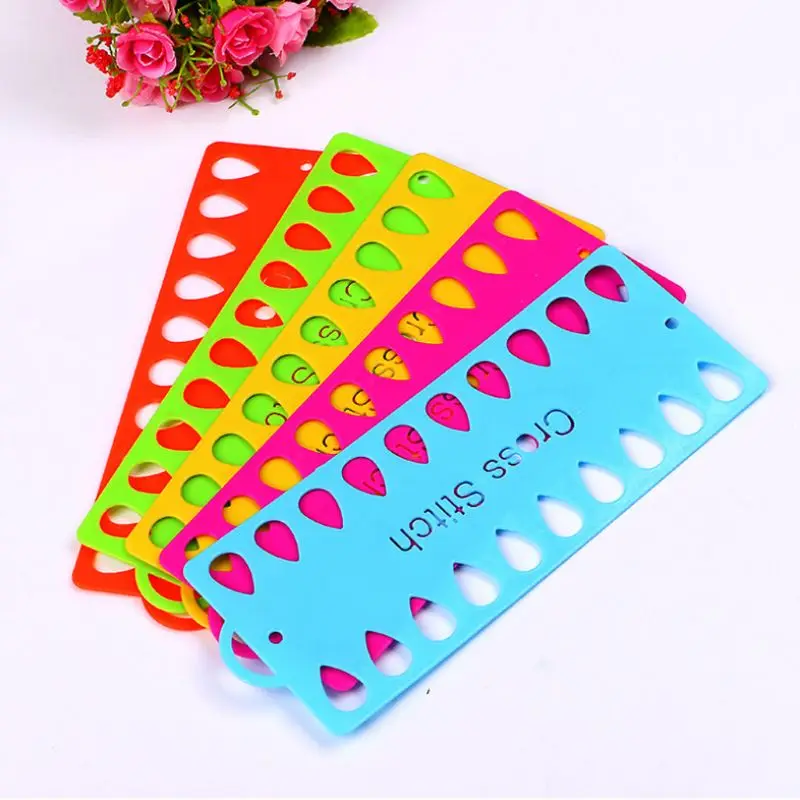 

2pcs Plastic Cross Stitch Row Line Board Embroidery Floss Thread Yarn Organizer Sewing DIY 20 Positions Needles Holder