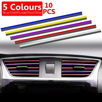 

The New Stylish 10Pcs 20cm U Shape Car Air Conditioner Outlet Decorative Moulding Trim Strips Interior Mouldings