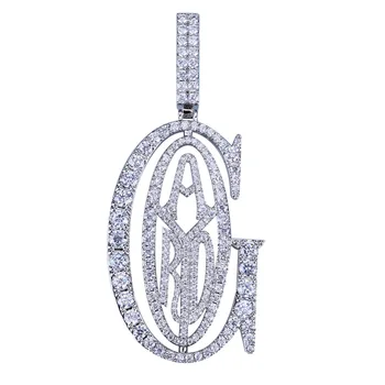 

Hip Hop Rapper Tyga G Pendant Iced Out Bling Micro Pave CZ Necklace Mens Women Charm Jewelry Gifts With 4mm Tennis Chain