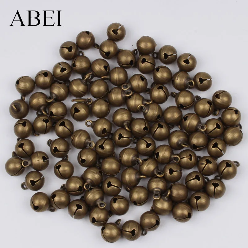thumbnail image 1 of Campanas redondas de cobre de 6 mm, 8 mm, 10 mm, 12 mm, 14 mm, 16 mm, 18 mm, 20 mm y 25 mm, artesanías hechas a mano, colgantes de campanas navideñas, cuentas sueltas, 1 of 4
