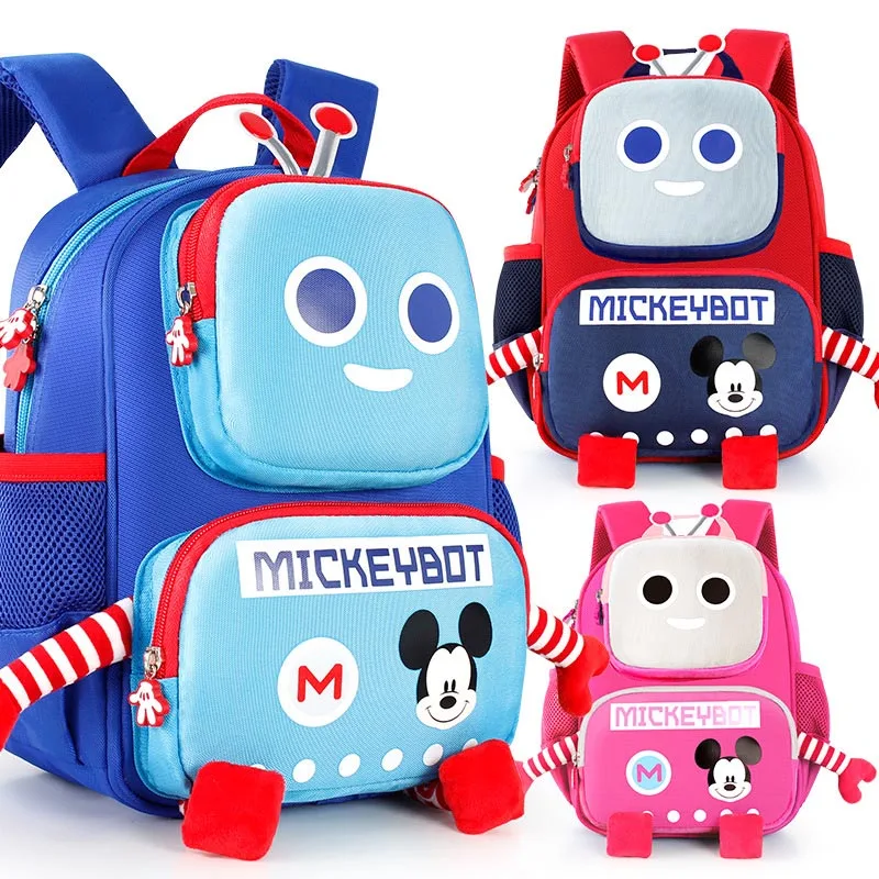 

Disney Robot Cartoon Backpack Baby Kindergarten Bag Boy Child Tide 3-5 Years Old Boy And Girl Baby Disney Children Backpack Cute