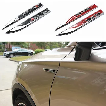 

3D Metal Side Wing Badge Emblem Fender Car Sticker for kia ceed rio 3 4 soul sk3 sportage Hyundai ix35 ix25 solaris creta i30