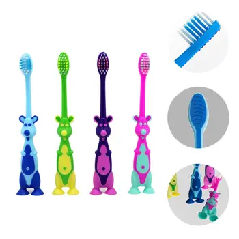 

Baby Toothbrush Kids Dental Oral Care Brush Cartoon Animal Shape Soft Tool Toothbrushes 18 Months And Up Fashion Random Color
