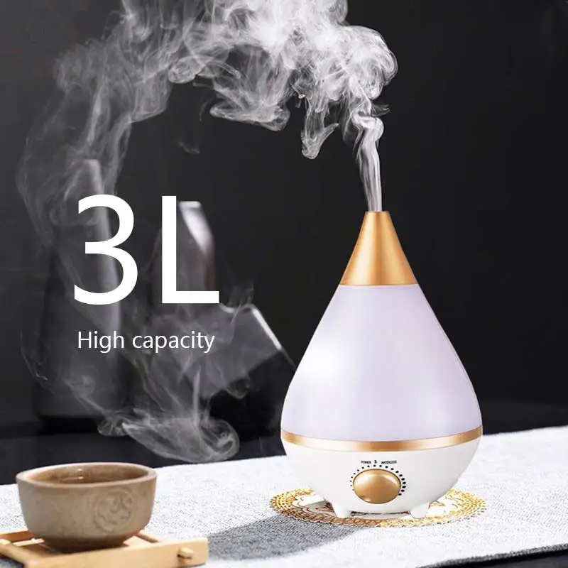 

New 3L Large Capacity Humidifier Household Silent Aroma Humidifier Colorful Night Light Ultrasonic Nebulizer Air Diffuser