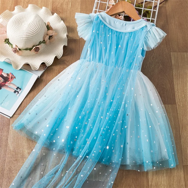 Girls Dress 2020 New Elsa Dress Girl Party Vestidos Cosplay Girl Clothing Anna Snow Queen Birthday Princess Dress Kids Costume