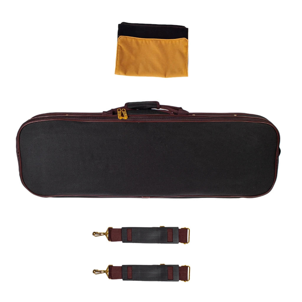 Professional Full Size Violin Fiddle Storage Box Case Organizer Hand Carry& Shoulder for Violinist Students Music Lovers
