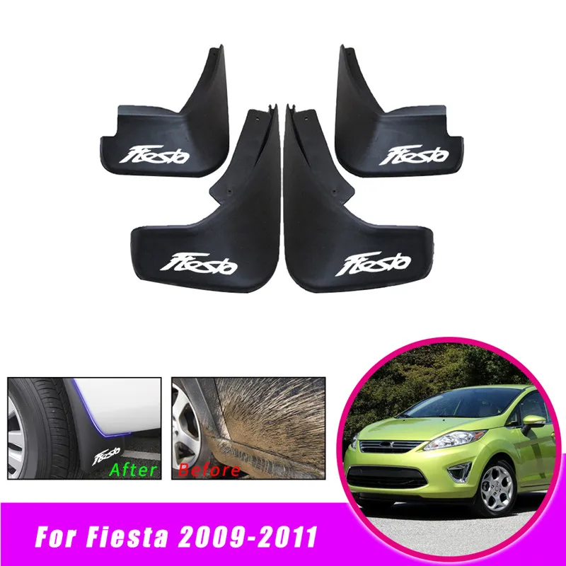 

Mud FlapsCar Front Rear Fender Splash Guard Mudguards Mudflaps for Ford Fiesta Sedan 2009 2010 2011
