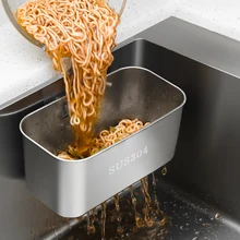 

Gadget Kitchen Strainers Cleaner Sponge Holder Sus304 Stainless Steel Sink Basket Strainers Kitchen Cuisine Home Improvement YQ