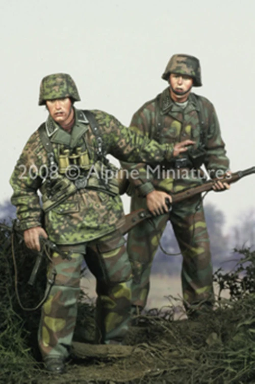 wooden model kits 1/35 model kit resin kit   Fall Infantry  (2 Figures) architecture model kits