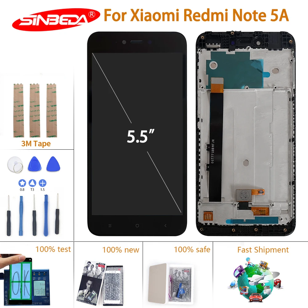 Оригинальный ЖК дисплей 5 дюйма для Xiaomi Redmi Note 5A Note5A дигитайзер сенсорного экрана