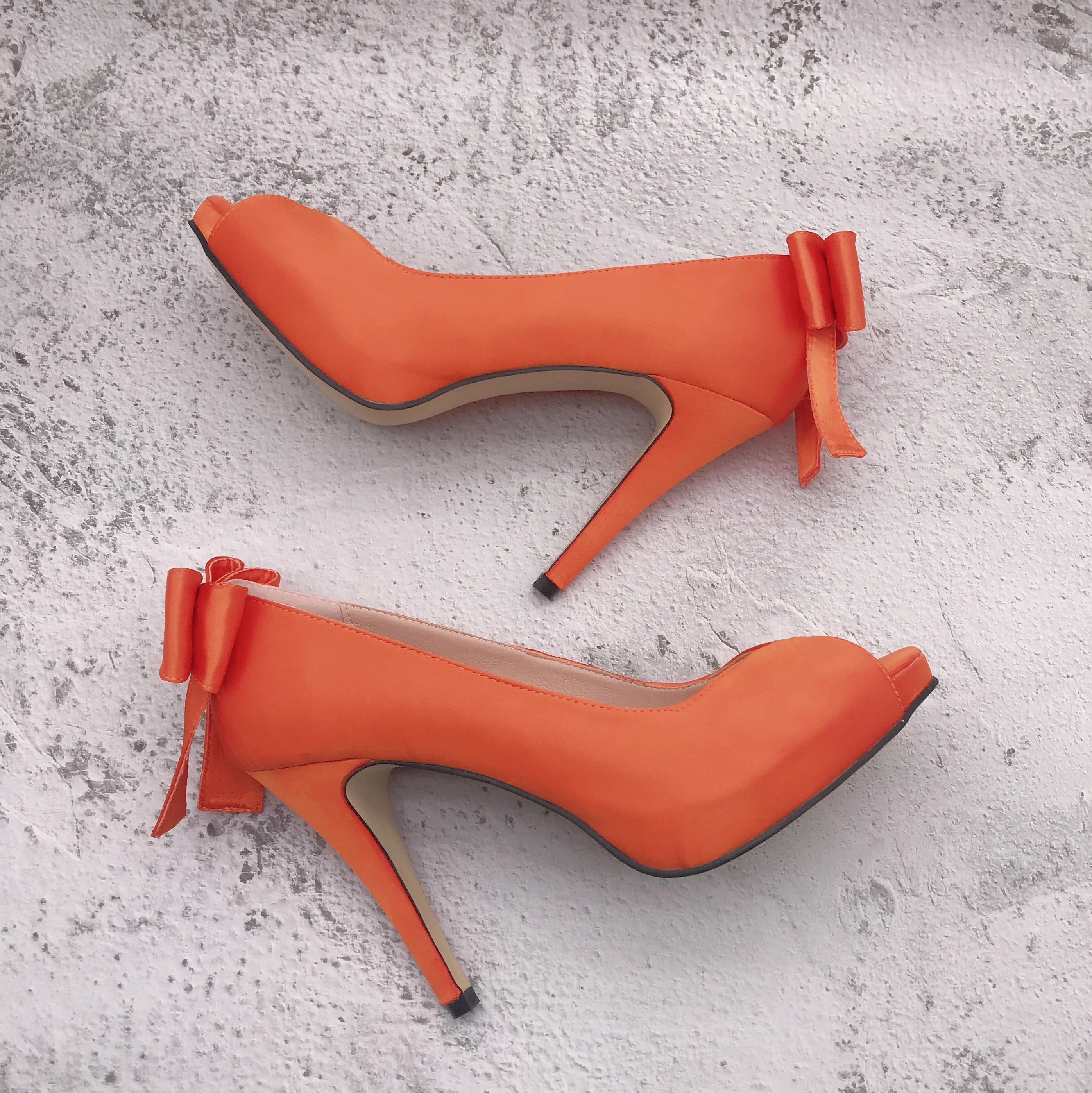 Size 7.5 Metallic Orange Y2K Style #boutique #heels... - Depop