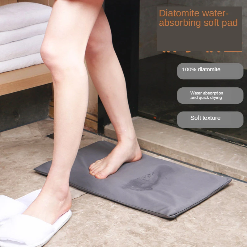 

Bathroom Native Diatomaceous Earth Foot Mats Quick-drying Soft Foot Mats Toilet Absorbent Mats Floor Mats Non Slip Door Mat