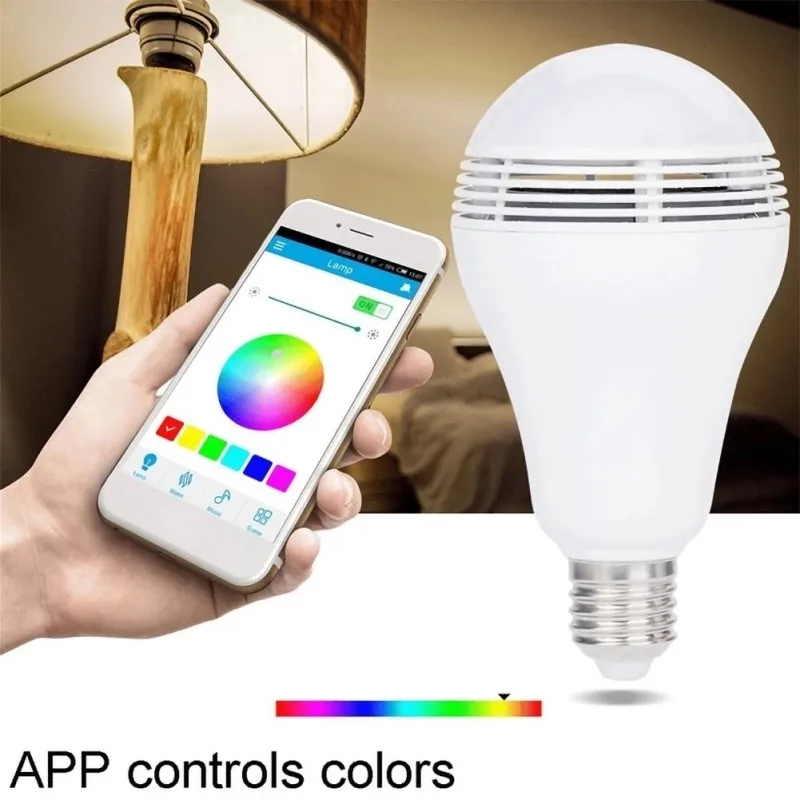 RGB Bluetooth MusicBulb Bluetooth динамик для бара, ресторана, украшения дома вечерние, управление мобильным телефоном Bluetooth музыкальный светильник