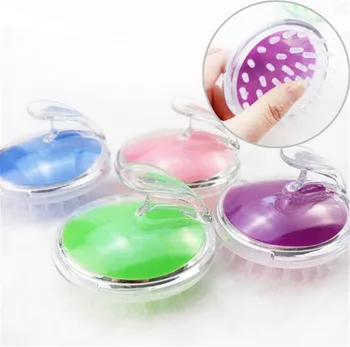 

New 50 pcs Shampoo Massage Brush Handheld Silicone Scalp Brush Washing Shower Hair Comb Mini Head Meridian Massage Comb