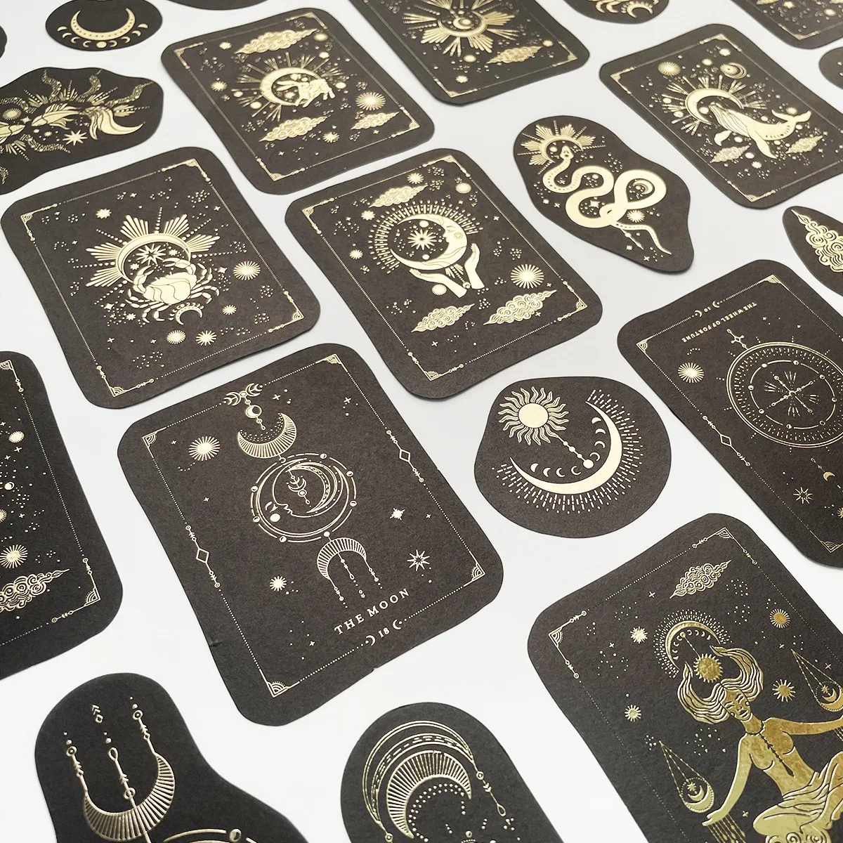 Gold Foil Constellation Sticker  Gold Foil Tarot Card Stickers - 40/42/44  Pcs - Aliexpress