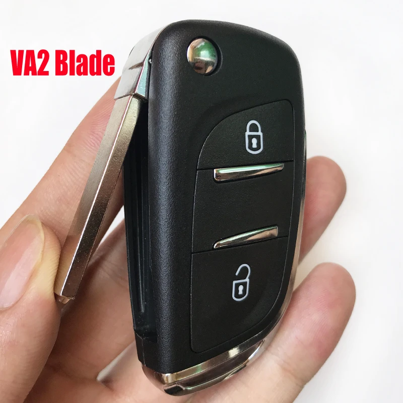 2 кнопки 433 МГц удаленный ключ для Peugeot 208 207 307 308 408 модифицированный автомобильный