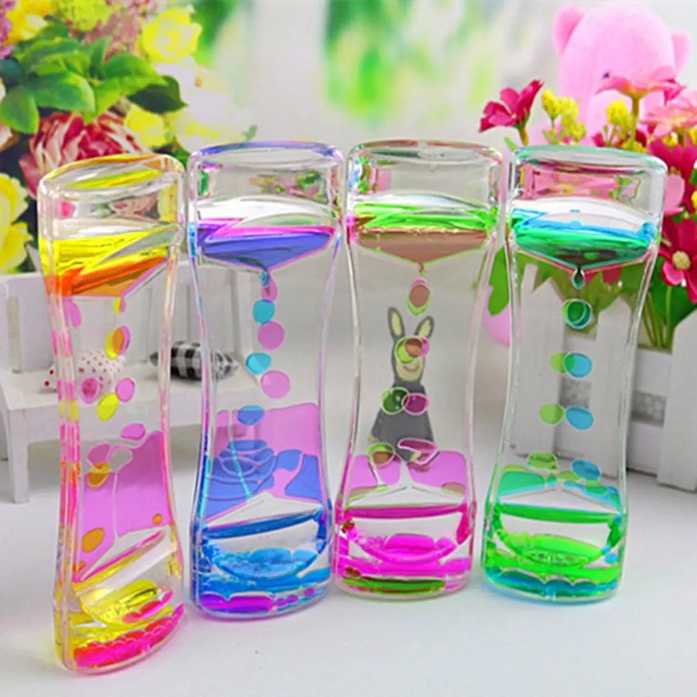 Drip Oil Acrylic Hourglass Toys for Autism Kids