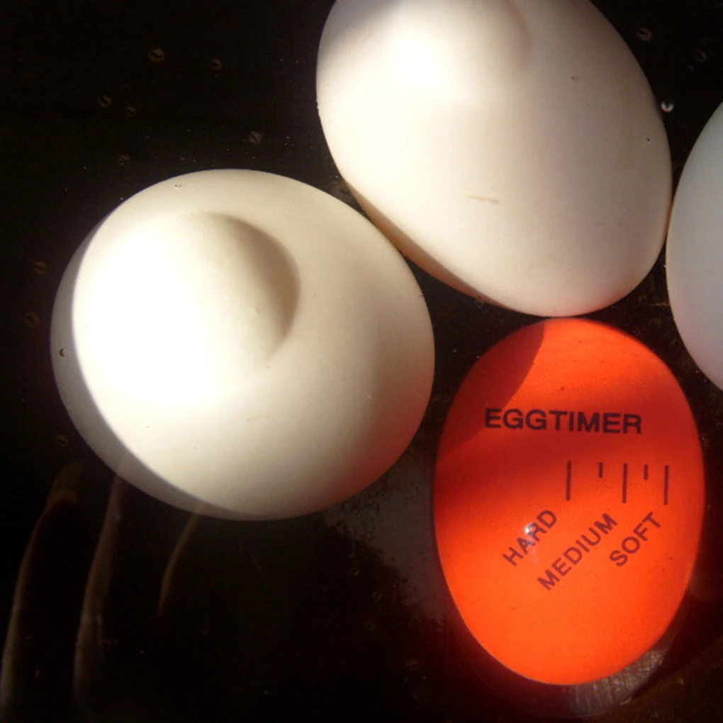 

1 Color Changing Egg Timer Resin Material Perfect Boiled Eggs By Temperature Kitchen Helper Egg Timer Red timer tools