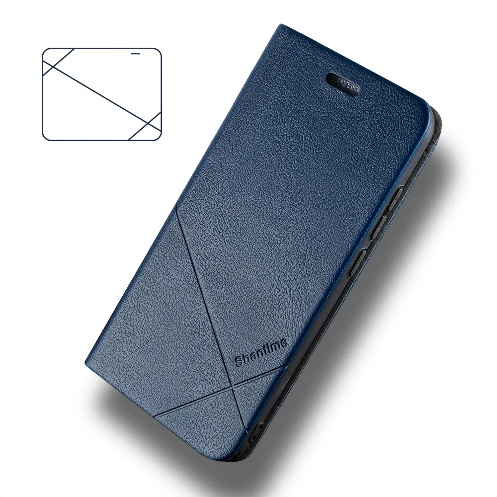 Blue Для Xiaomi Redmi Note 8T Кожаный чехол для телефона для Xiaomi Redmi Note 8 чехол для Xiaomi Redmi 8 Redmi 8A Redmi K30 деловой чехол - Цвет: Blue