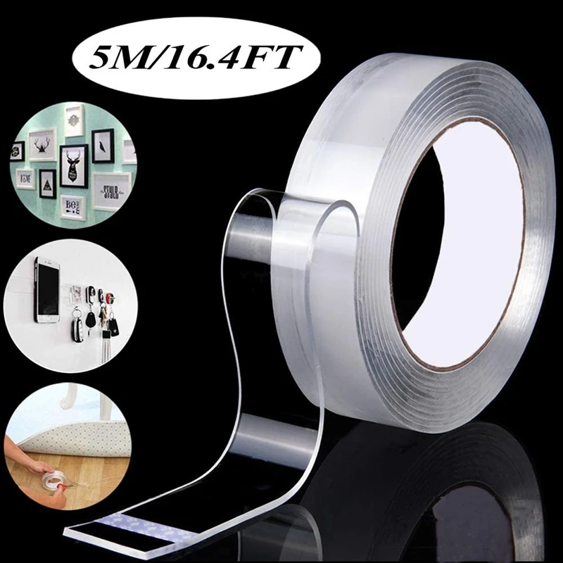 

1Pcs Nano Double-Sided Buckle Strong and Seamless Waterproof Household Transparent Double-Sided Tape