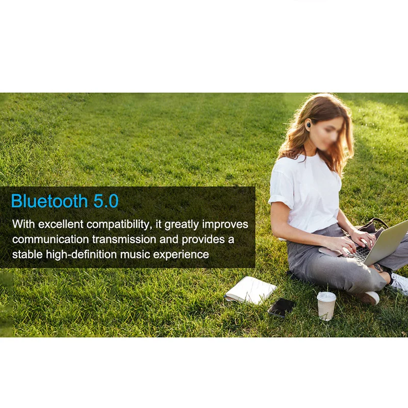 Bluetooth 5,0 беспроводные наушники HD Аудио гарнитура 5,0 в ухо стерео HD звук громкой связи вызов IPX5 400 мАч батарея коробка зарядка
