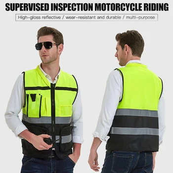 

Reflective jacket Multipurpose Cycle Visibility Reflection Bike Vest For Running Cycling Reflective Safety Vest With Pockets