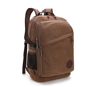 

Brown color top quality canvas men backpack Outdoor Hiking Climbing Camping Large Capacity backpack for male 200825-45