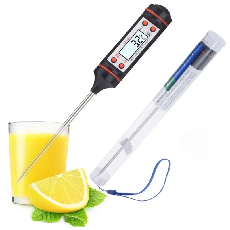 Digital food thermometer heat Sensor measuring meter pen for Meat Cake Fry Water Milk Oil Liquid Probe Kitchen Cooking BBQ tool | Дом и сад