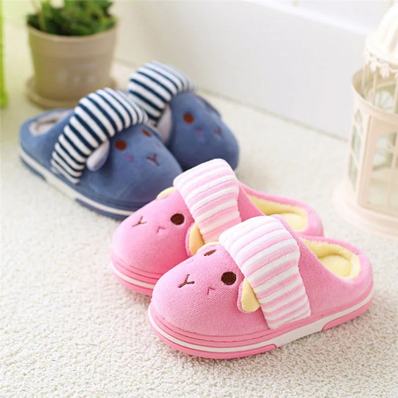 Children's plus velvet warm home shoes Toddler Baby Infant Girls Boys Winter Home Slippers Cartoon Warm Indoors Shoes #3j24 (15)