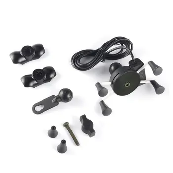 

New Universal X-Shape Grip Metal+Plastic Motorcycle Mount Cell Phone Holder Universal Navigation Holder With USB Charger Hot
