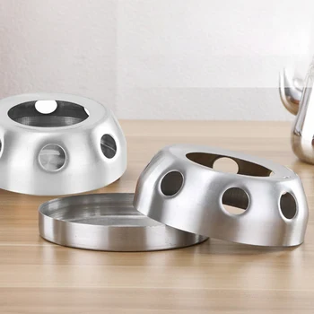 

Silver Teaware Home Office Round Accessories Stainless Steel Detachable Candle Practical Coffee Teapot Warmer Stove Heating Base