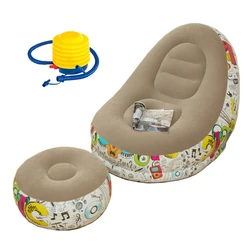 Muebles reclinables para el hogar, sofá otomano suave para dormitorio, sala de estar, tumbona plegable para exteriores, con taburete para pies