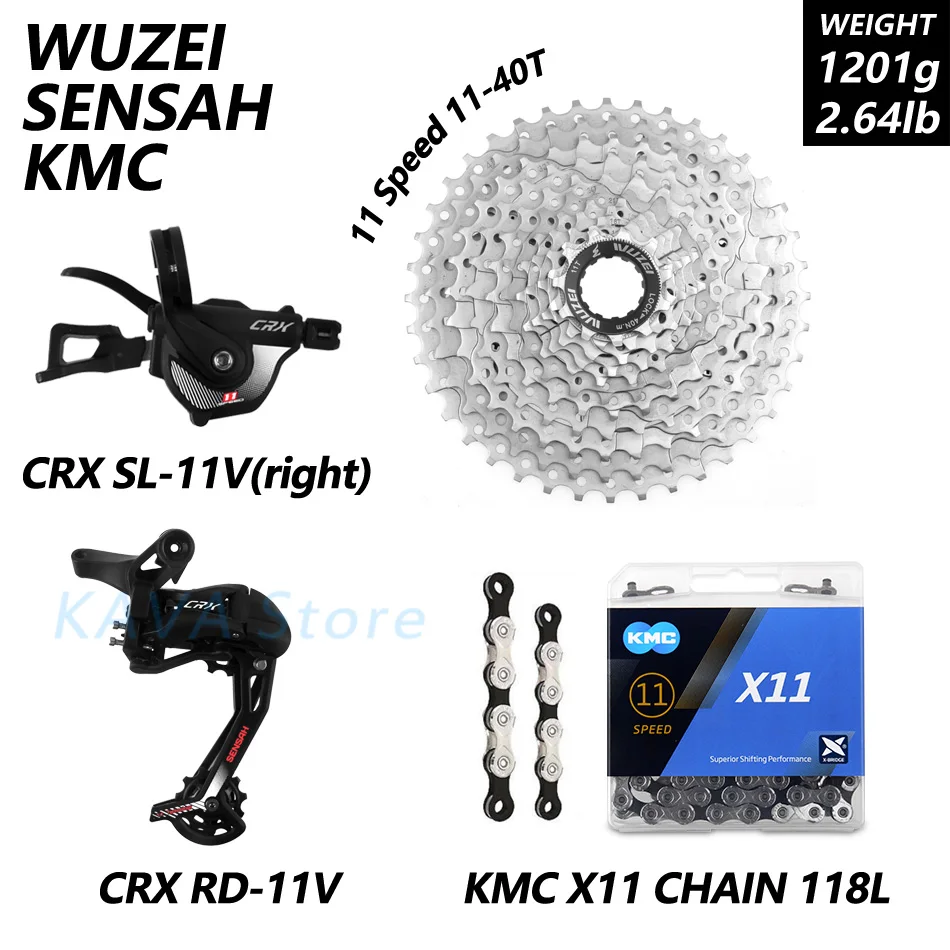 SENSAH CRX 1X11S M7000 горный велосипед mtb велосипедные переключатели 11-40/42/T маховик KMC X11 цепь GXP 104BCD кривошипная звездочка - Цвет: CRX 11S and 11-40T