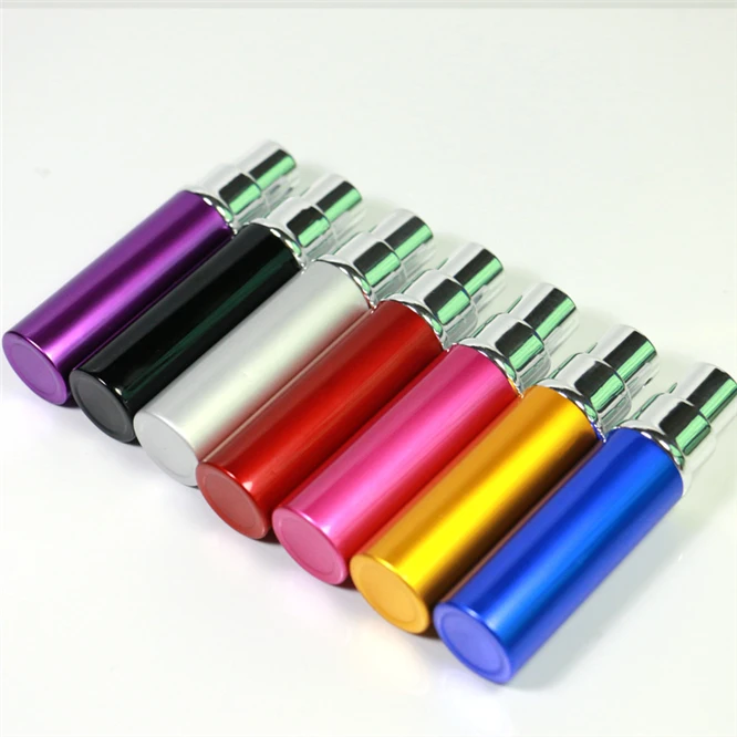 

100pcs/lot Metal Empty Spray Bottle For Make Up And Skin Care Refillable Colorful Travel use Perfume Bottle Female cosmetics