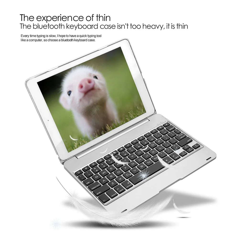 9 7 Chargeable Bluetooth Keyboard Fo iOS Apple Ultra Thin Folding Wireless Keyboard For iPad Pro 3