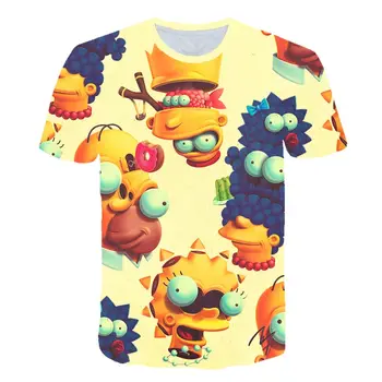 

Simpson animation Men/women children 3D printed T-shirts tshirt men cartoon Male Harajuku Clothes man's T-shirt camisetas hombre