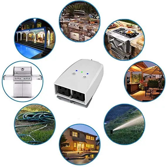 Водонепроницаемый wifi Смарт usb разъем умная розетка наружная мощность 2 Wifi розетки совместимы с Alexa Google Home IFTTT Smart life