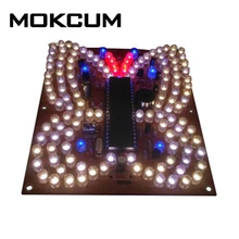 Музыкальный светодиодный светильник в форме бабочки DIY Kit, светильник с дистанционным управлением, наборы, электронный светодиодный светильник DIY