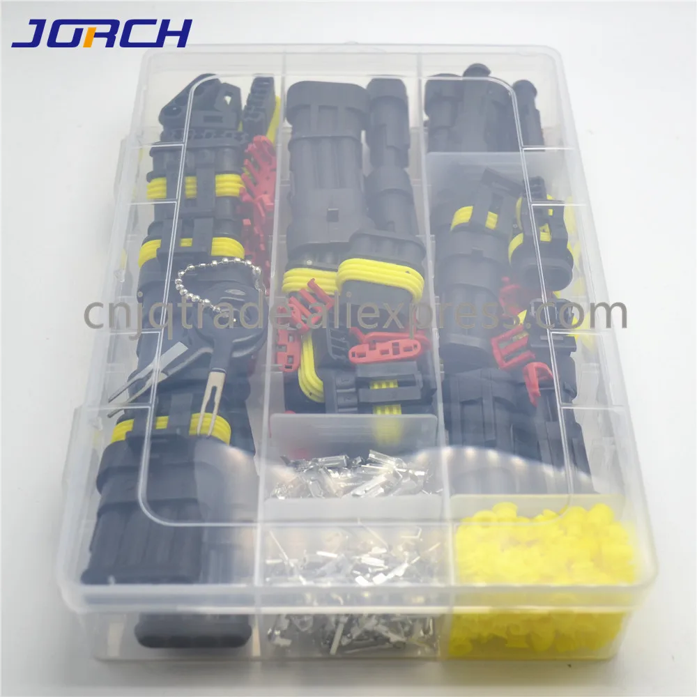 305 Pcs Superseal AMP Tyco Waterproof 12V Electrical Wire Connector Sets Kits with Crimp Terminal wire connector wire connector terminals electrical connectors cable connector electrical connector