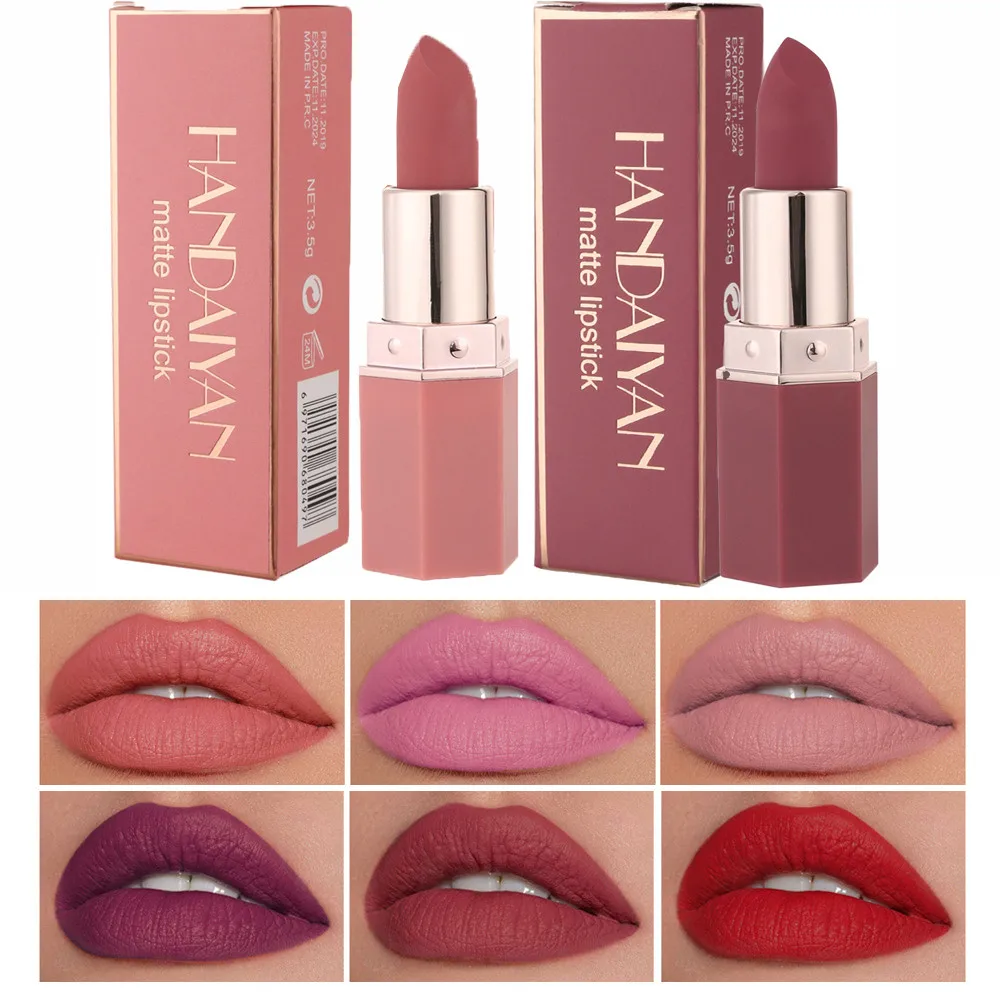 1Pc Matte Lipstick Professional Lips Makeup Long-lasting Waterproof Red Nude Lipsticks Nutritious Velvet Stick NEW |