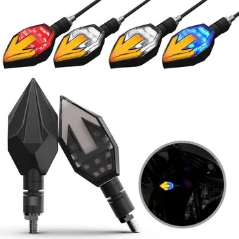 

2PCS 12V LED Motorcycle Two Color Arrow Warning Light Turn Signal Light