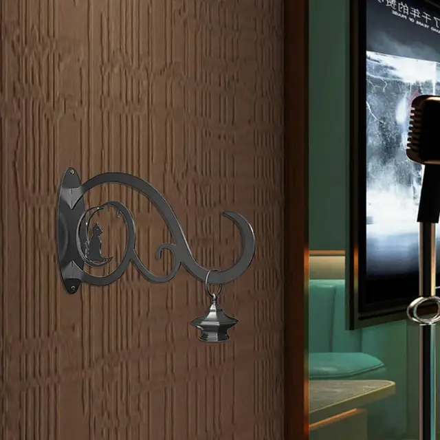 Függő Növények Tartó Hold Európai Stílusú Fali Horog Kovácsoltvas Vintage Finom Virág Edény Fal Ültető Erkélyre - Image 5