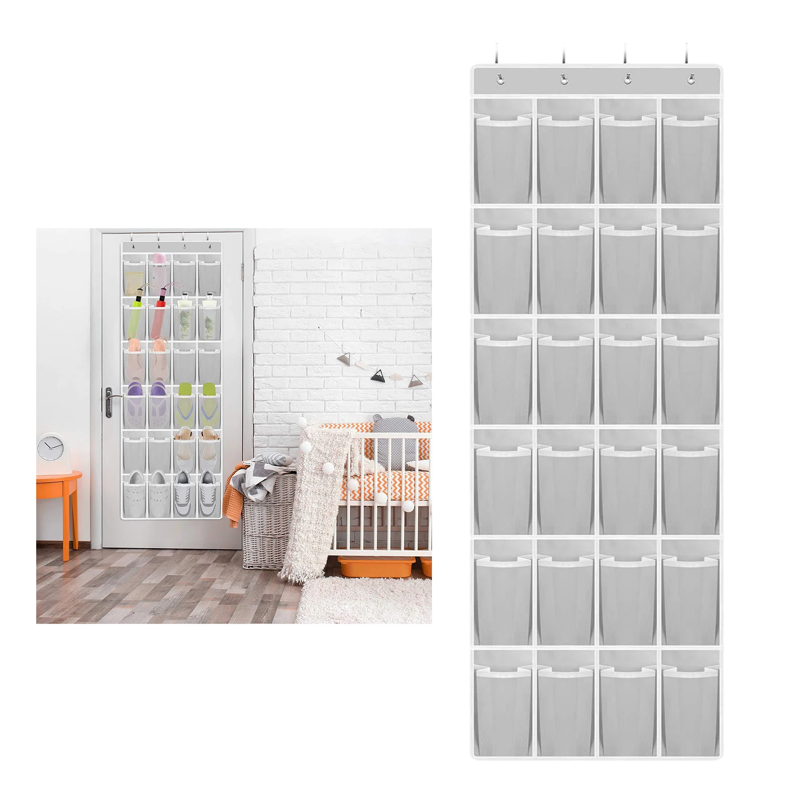 24 Pockets Hanging Over Door Shoe Organizer Storage Rack Bag Hanger w/4 Hook 24 Pockets Hanging Over Door Shoe Organizer Storage Rack Bag Hanger w/4 Hook